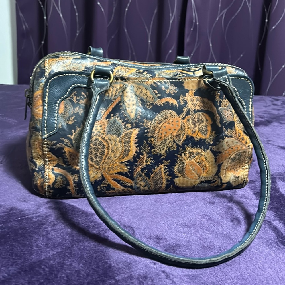 Patricia Nash Navy/Orange Women's Satchel Bag